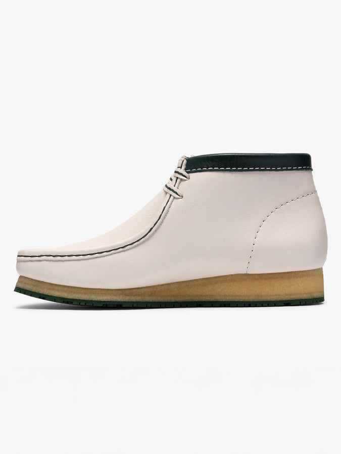 Clarks Wallabee Rb White Leather Boots Spring 2026 | WHITE LEATHER