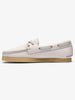 Clarks Godney Boat White Grain Leather Shoes Spring 2026
