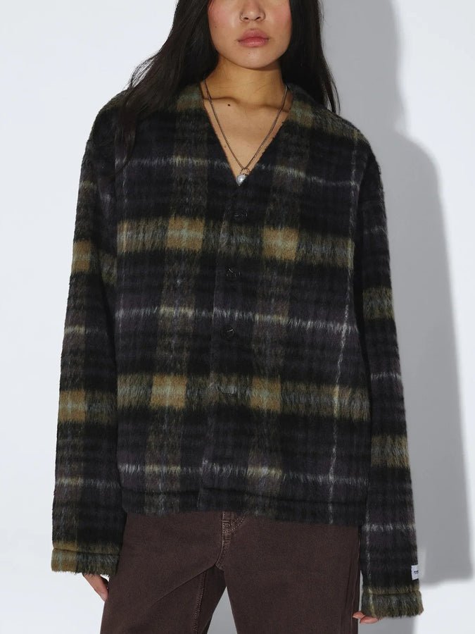 Dr. Denim Julian Cardigan Fall 2026 | BLACK OLIVE CHECK (BO5)