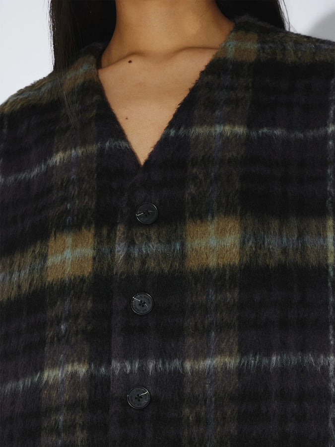 Dr. Denim Julian Cardigan Fall 2026 | BLACK OLIVE CHECK (BO5)