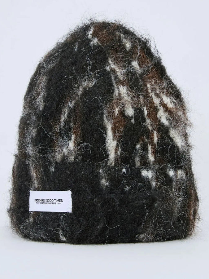 Dr. Denim Kiwa Beanie | BLACK OFF WHITE SCRIBBLE (BR2)