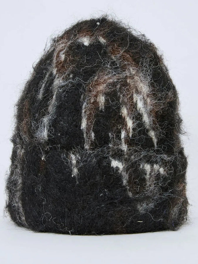 Dr. Denim Kiwa Beanie | BLACK OFF WHITE SCRIBBLE (BR2)