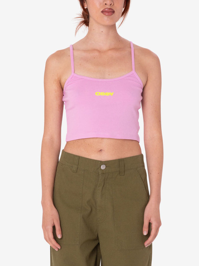 Obey Summer 2024 Neon Yellow Crop Tank Top |  PASTEL LAVENDER (PSL)