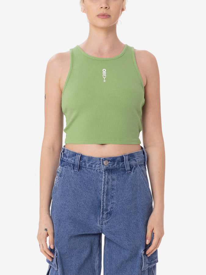 Obey Vertical Tank Top Summer 2024 | PIQUANT GREEN (PQG)