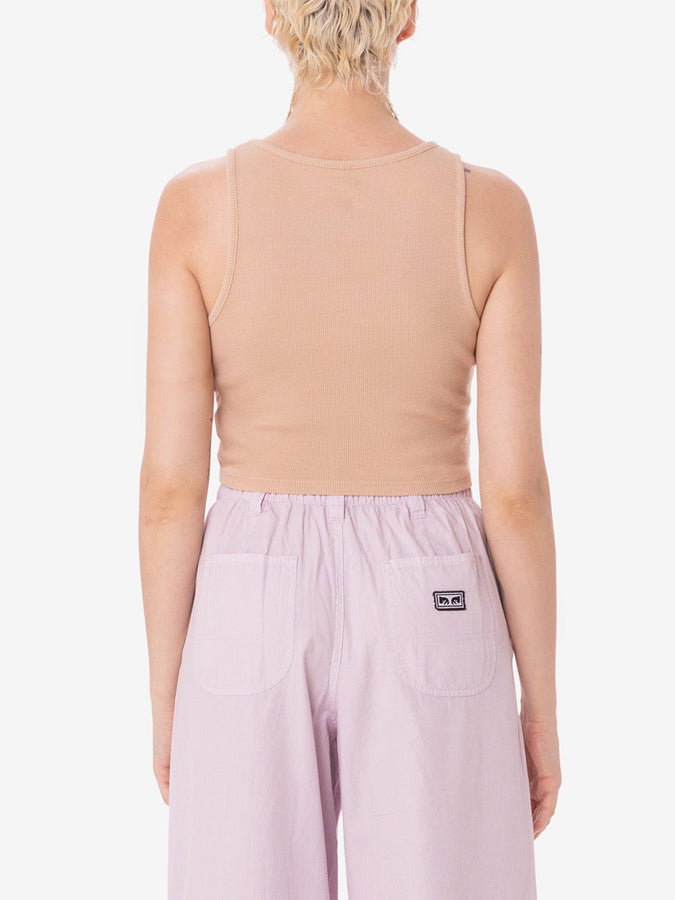 Obey Wavy Scan Tank Top Summer 2024 | WARM TAUPE (WTU)