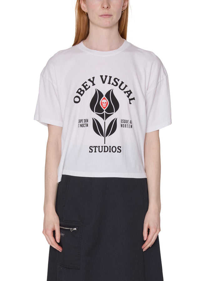 Obey Carpe Diem Flower T-Shirt Spring 2026 | WHITE (WHT)