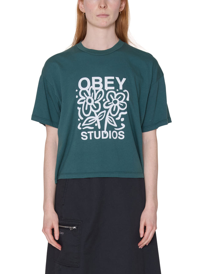 Obey Flower Dance T-Shirt Spring 2026 | JASPER GREEN (JSP)
