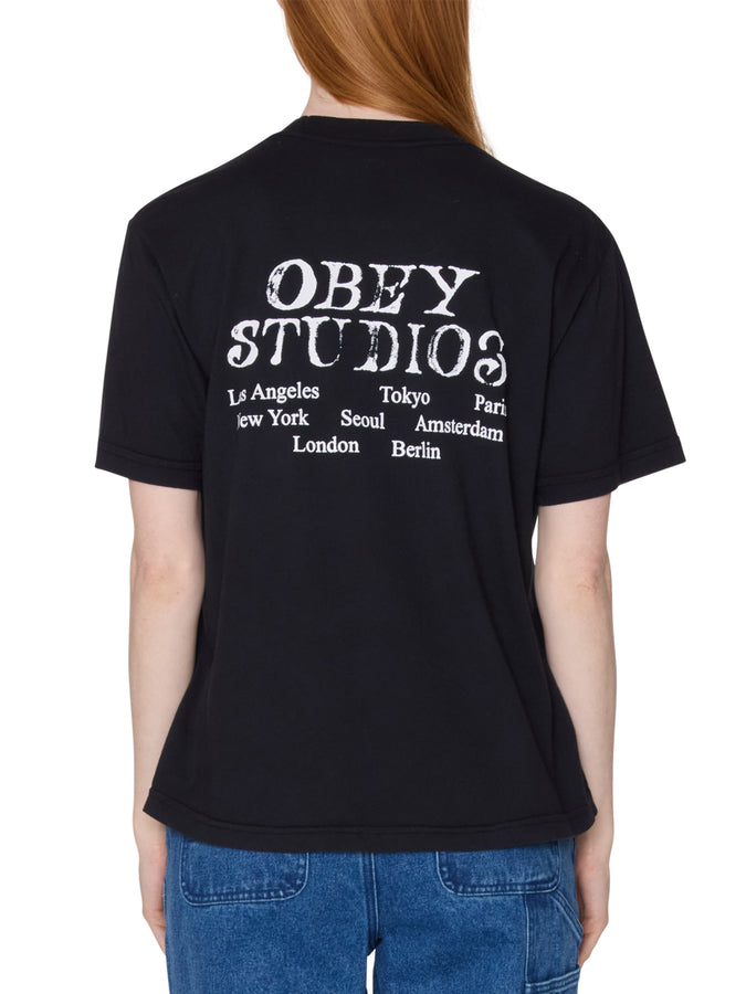 Obey Studio Stamp T-Shirt Summer 2026 | DIGITAL BLACK (DIB)