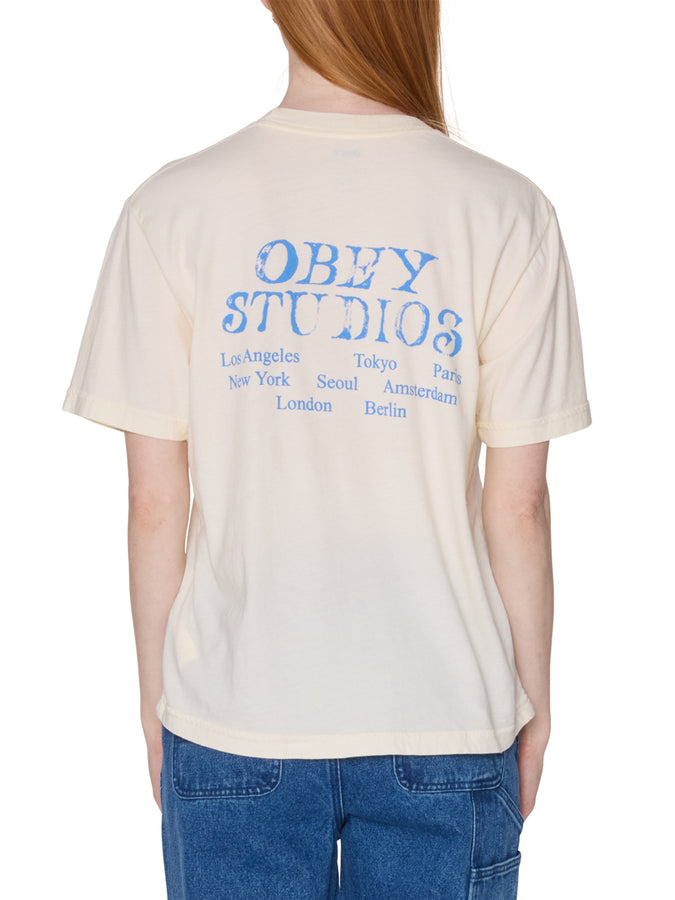 Obey Studio Stamp T-Shirt Summer 2026 | UNBLEACHED (UBL)