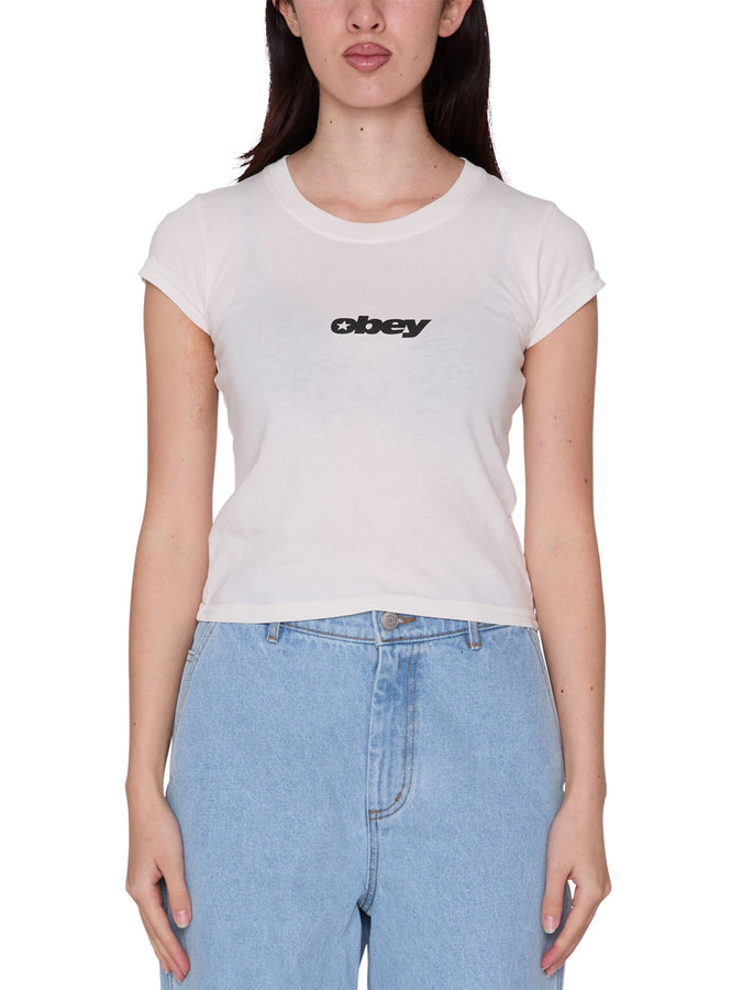 Obey Speed 2 Cropped T-Shirt Fall 2026 | CHALK WHITE (CKW)