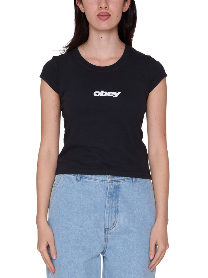 Obey Speed 2 Cropped T-Shirt Fall 2026 | DIGITAL BLACK (DIB)