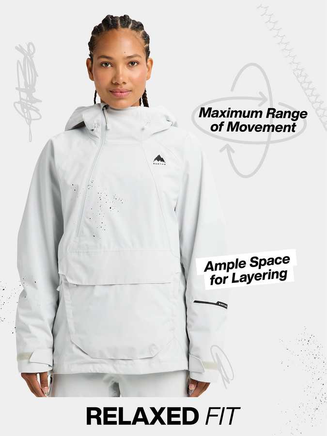 Burton Reserve 2L Relaxed Anorak 2027 – GREY CLOUD (27O)