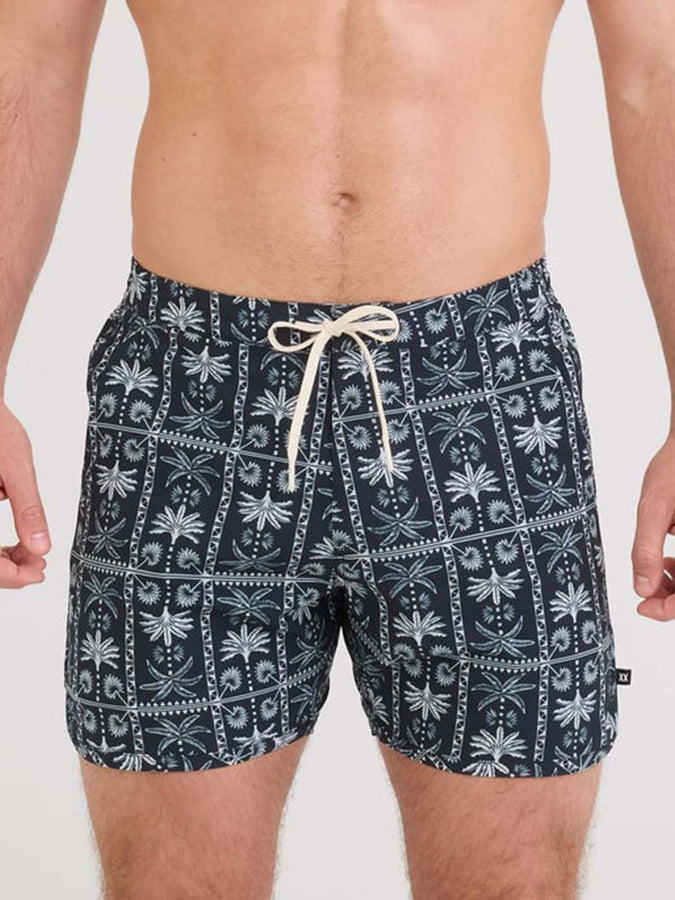 Saxx Harbormaster 2N1 Trunk 5'' Tropic Royale Black Boardshorts Spring 2026 | TROPIC ROYALE BLACK (TRB)