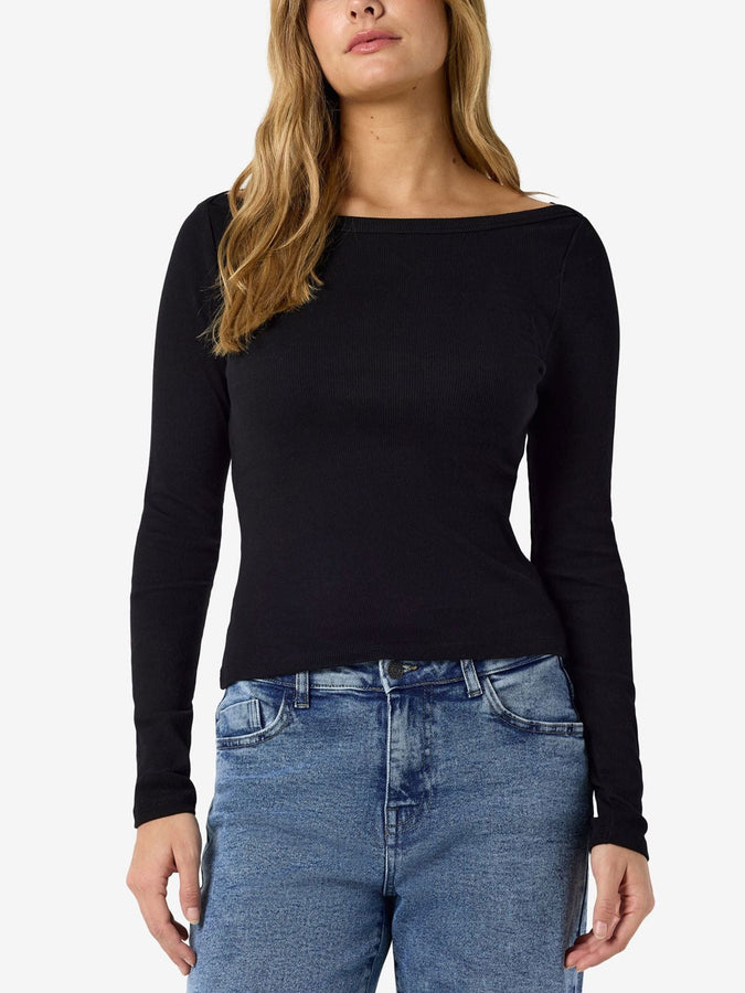 Noisy May Maya Long Sleeve T-Shirt Fall 2026 | BLACK