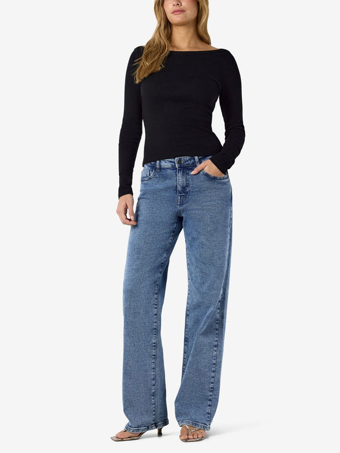 Noisy May Maya Long Sleeve T-Shirt Fall 2026 | BLACK