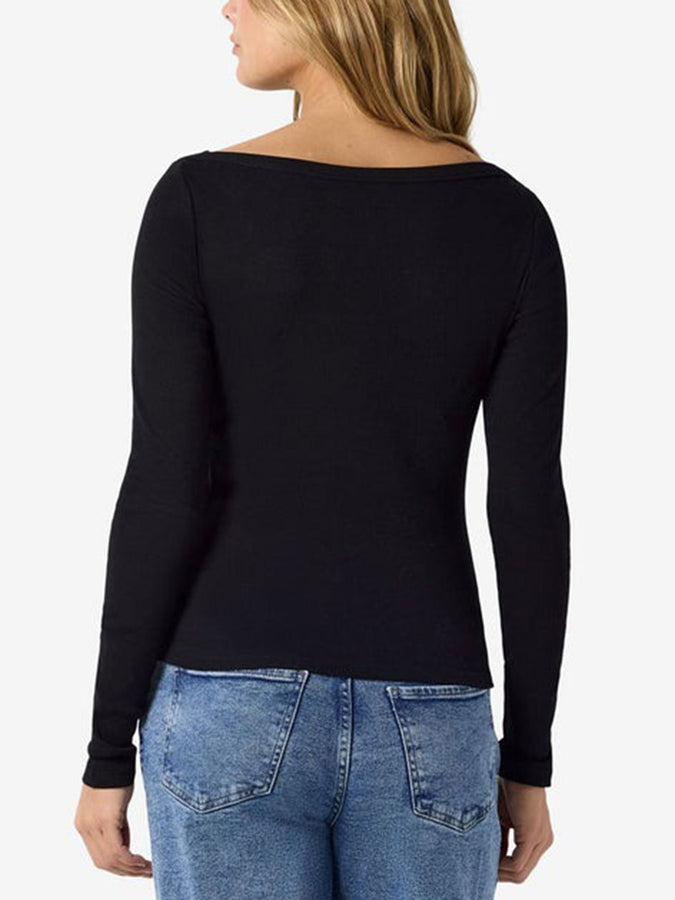 Noisy May Maya Long Sleeve T-Shirt Fall 2026 | BLACK