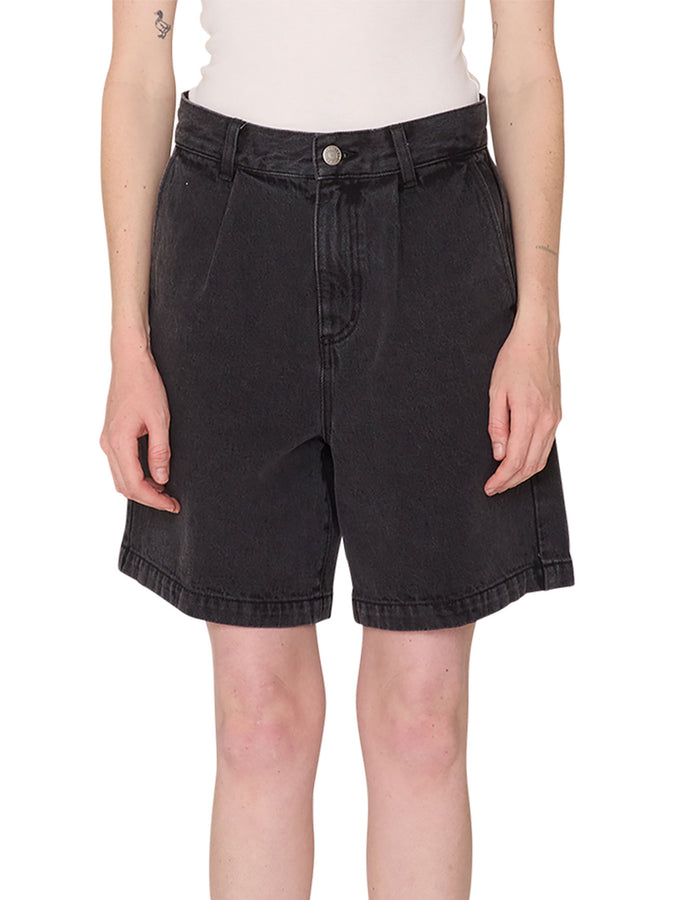 Obey Eli II Denim Pleated Shorts Spring 2026 | BLACK ASH (BAH)