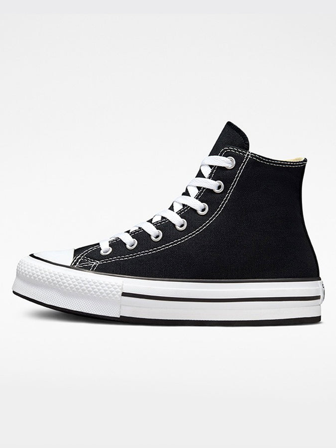 Converse CTAS Platform Hi Black/White/Black Shoes | BLACK/WHITE/BLACK