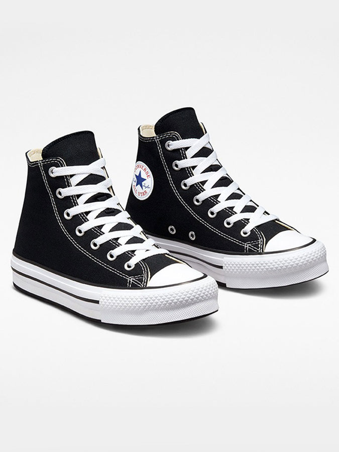 Converse CTAS Platform Hi Black/White/Black Shoes | BLACK/WHITE/BLACK