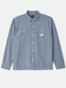 Brixton Trademark Blue Chambray Micro Stripe L/S Buttondown Shirt Fall 2026