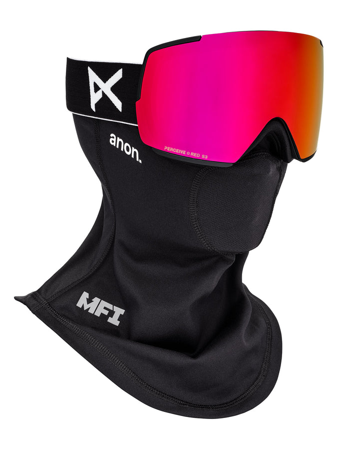 Anon M5 Black/Prcve Sunny Red + Cloudy + MFI Face Mask Goggle | BLACK/PRCV SUNNY RED (Z58)