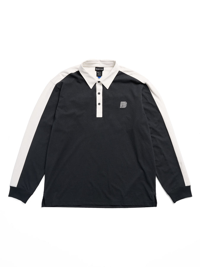 Burton Rugby Long Sleeve Polo Winter 2027 | TRUE BLACK/STOUT WHITE (B51)