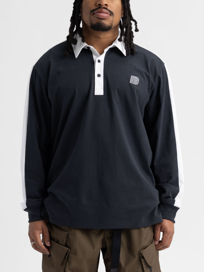 Burton Rugby Long Sleeve Polo Winter 2027 | TRUE BLACK/STOUT WHITE (B51)
