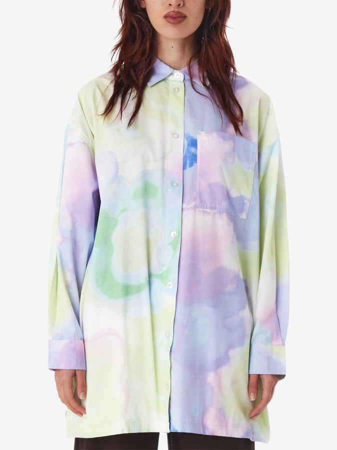 Obey Alyssa Soft Flower L/S Buttondown Shirt Spring 2024 | PASTEL MULTI (PST)