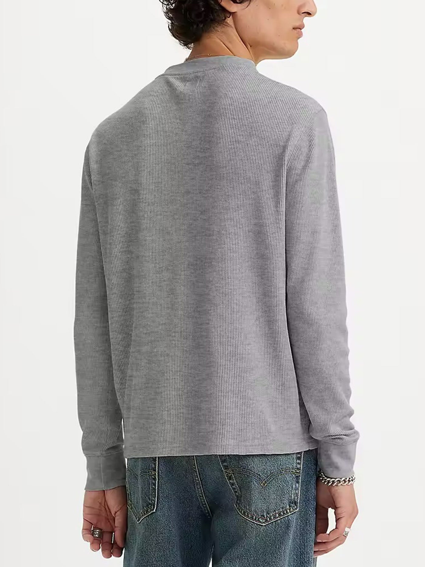 Levis Thermal Henley Mid Tone Grey Hthr L/S T-Shirt Fall 2023