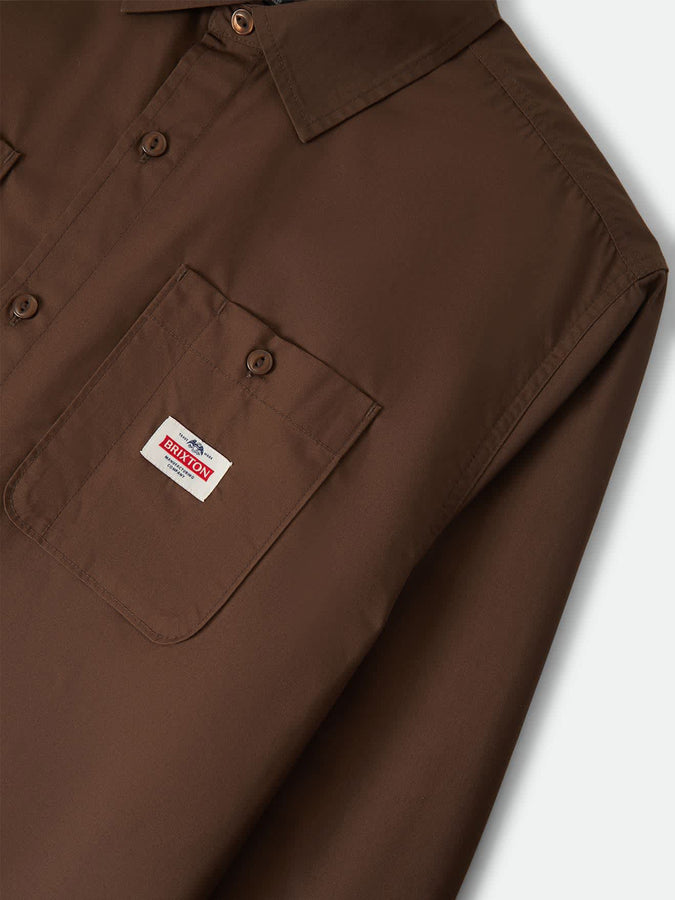 Brixton Trademark Long Sleeve Buttondown Shirt Automne 2026 | WALNUT BROWN
