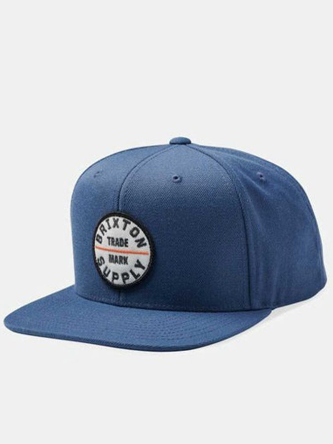 Brixton Oath III Snapback Hat | FLINT STONE BLUE / WHITE