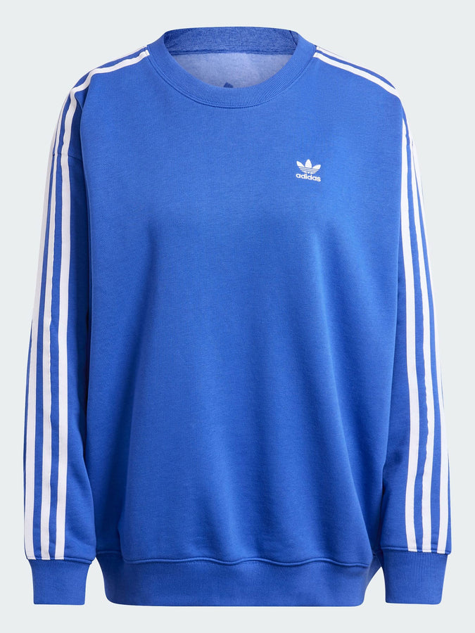 Adidas 3 Stripes Lucid Blue Crewneck Sweatshirt Spring 2024 | SEMI LUCID BLUE