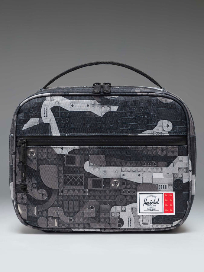 Herschel x Lego Pop Quiz Lunch Box Fall 2026 | ABSTRACT BRICKS BLACK (07462)