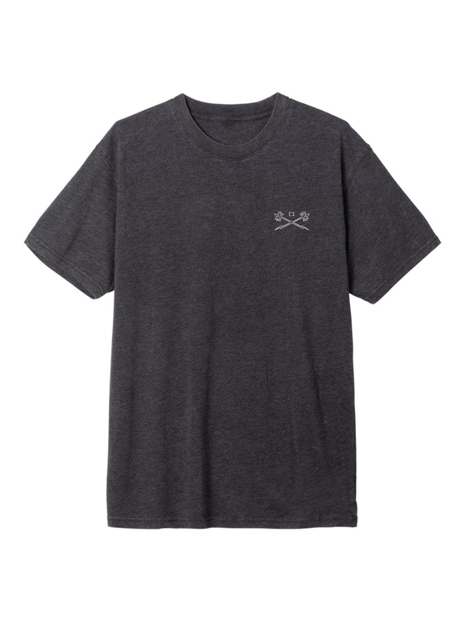 Dark Seas Nite Line Mineral Wash T-Shirt Spring 2026 | HEATHER CHARCOAL