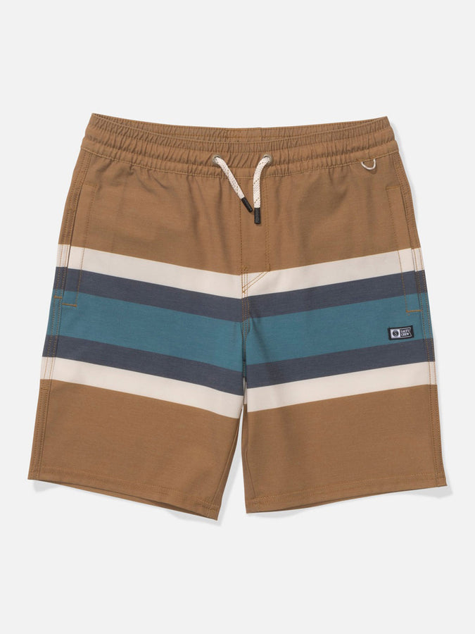 Salty Crew Crew Stripe Volley Boardshorts Spring 2026 | BRONZE BROWN