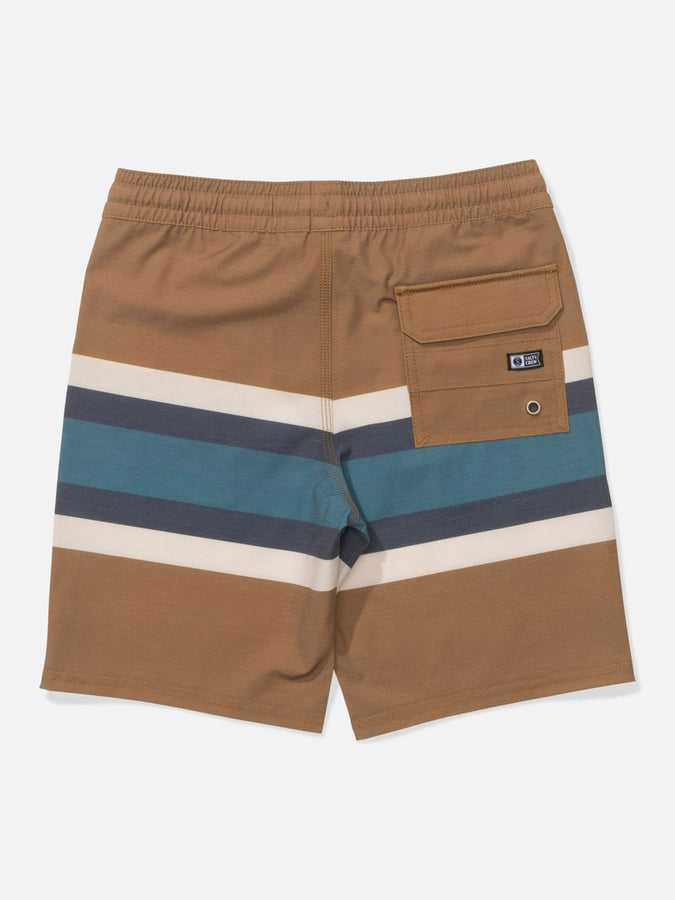 Salty Crew Crew Stripe Volley Boardshorts Spring 2026 | BRONZE BROWN