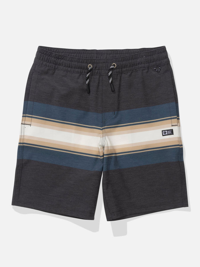 Salty Crew Stripe Volley Boardshorts Summer 2026 | PIRATE BLACK