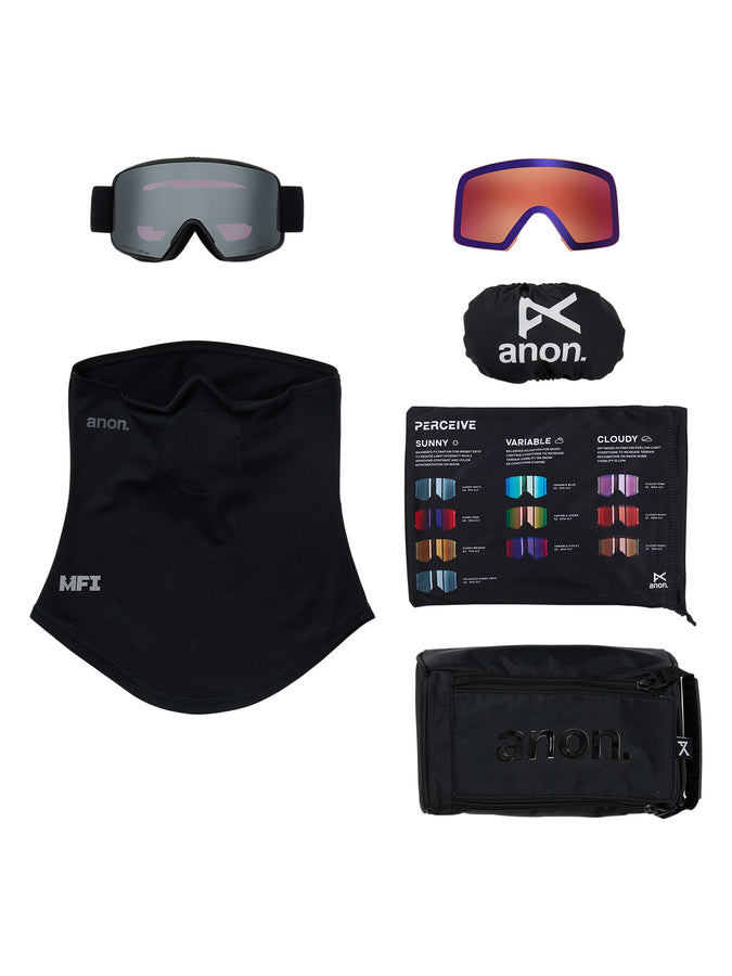 Anon M6S Smoke/Sunny Onyx + Violet + MFI Face Mask Goggle | SMOKE/PRCV SUNNY ONYX (Z55)
