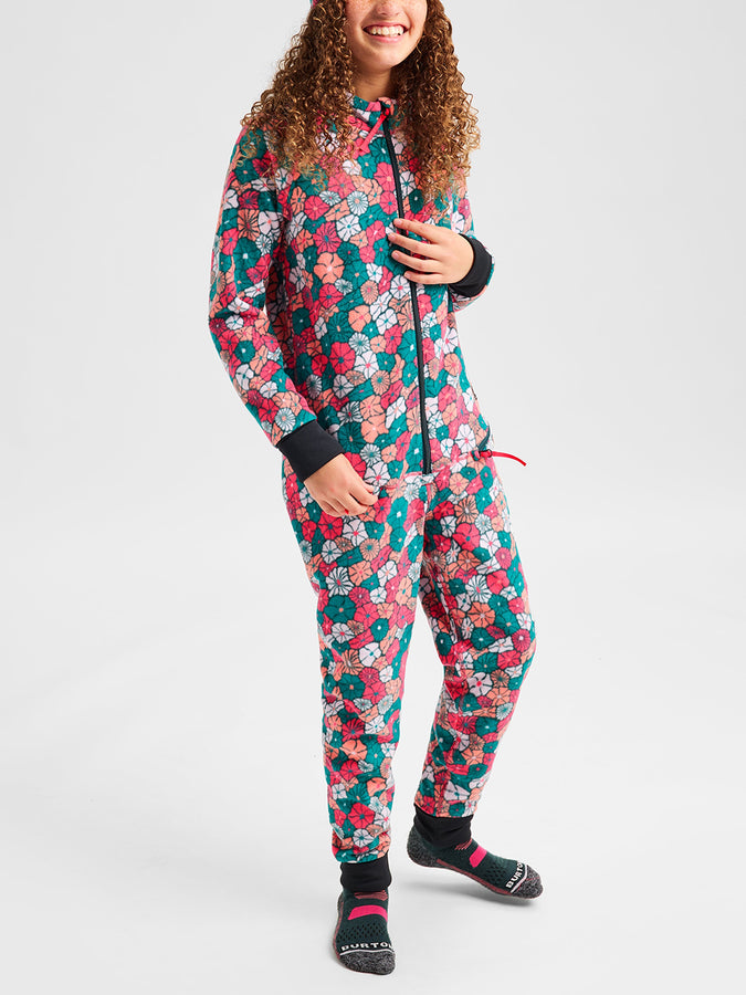 Burton Heavyweight Fleece One Piece Base Layer (Youth 7-14) Winter 2027 | POP FLORAL (E7I)