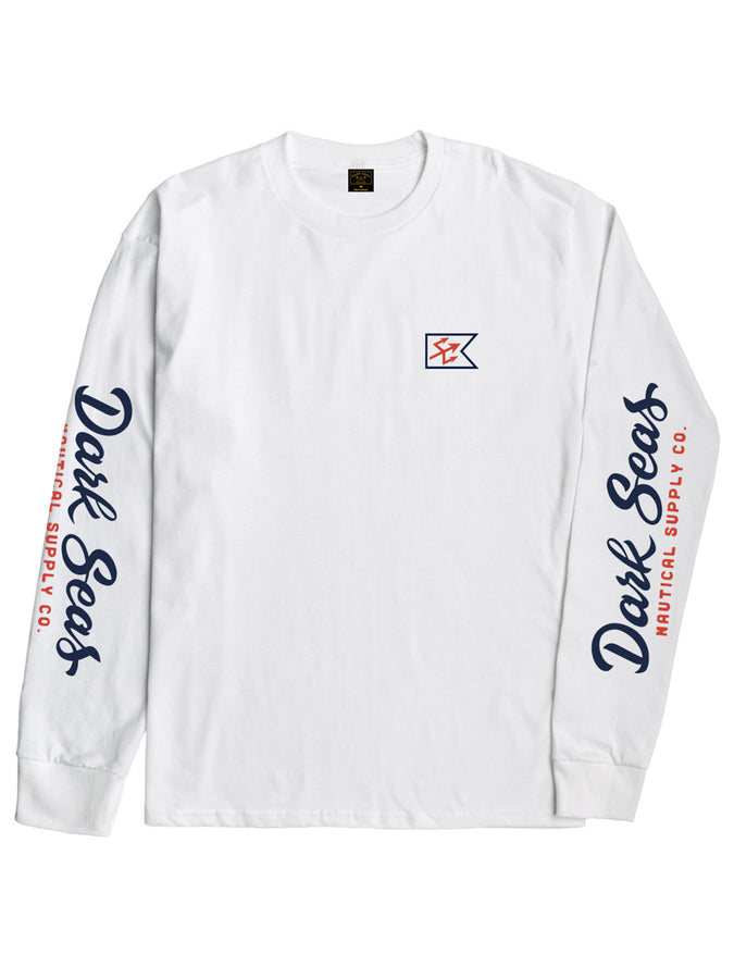 Dark Seas Day Job Long Sleeve T-Shirt Spring 2024 | color WHITE (WHT)