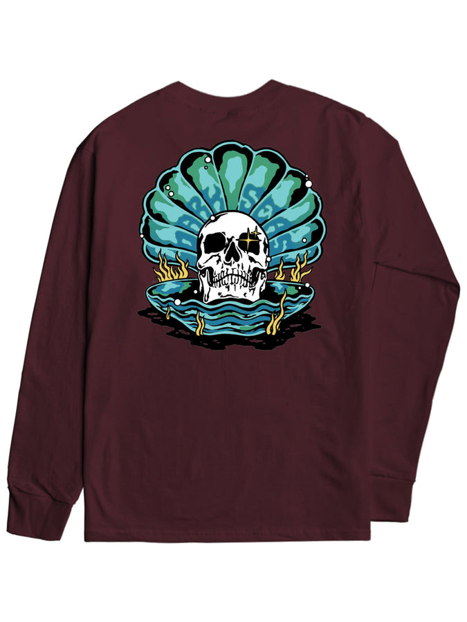 Dark Seas Pearl Long Sleeve T-Shirt Spring 2024 | BURGUNDY (BUR)
