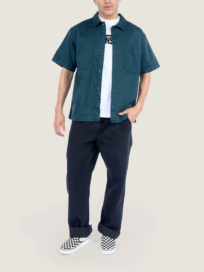 Vans Larkspur Solid Workwear S/S Buttondown Shirt Spring 2026 | MYSTIC MOSS (FRJ)