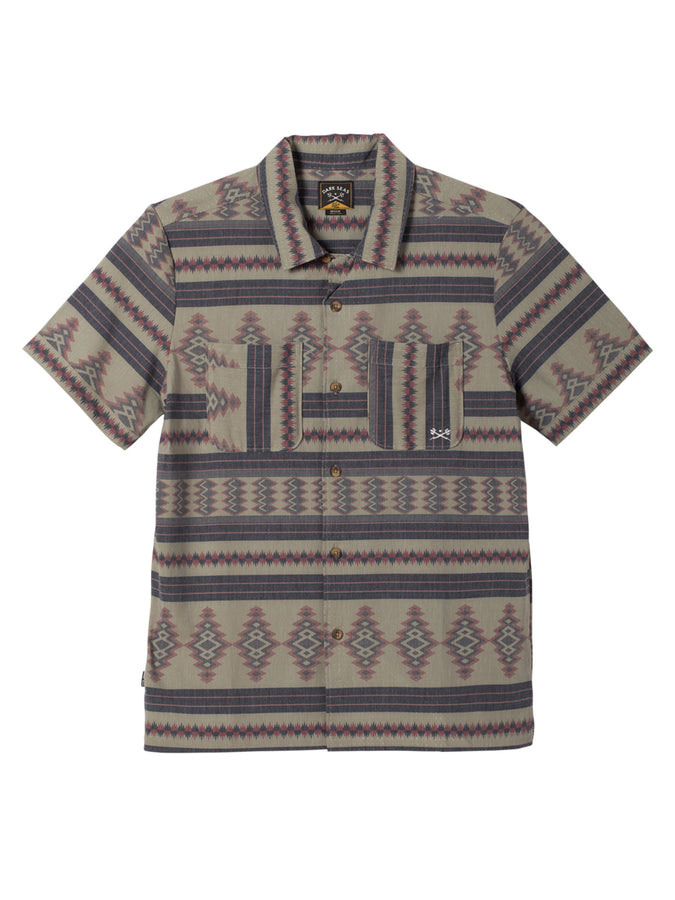 Dark Seas Palmetto Short Sleeve Buttondown Shirt Summer 2026 | ALOE/BROWN 