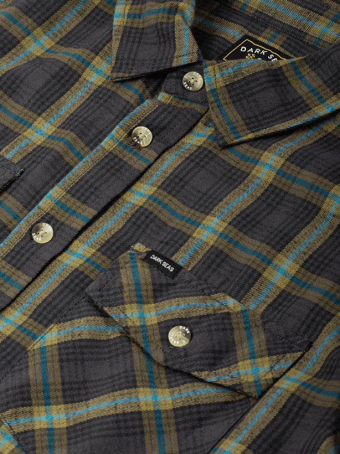 Dark Seas Garrison Long Sleeve Buttondown Shirt Fall 2025 | BLACK