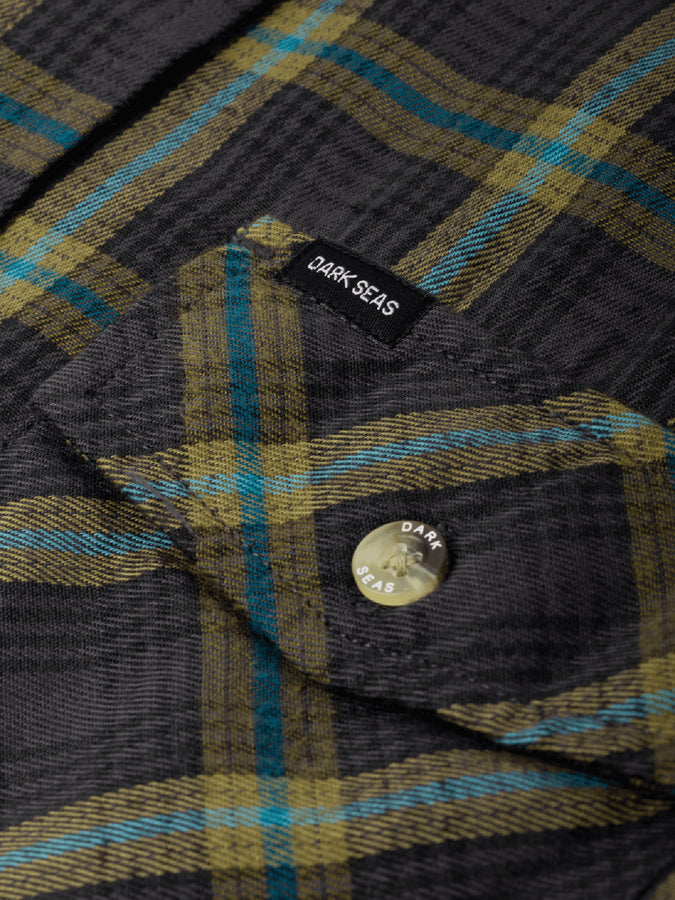 Dark Seas Garrison Long Sleeve Buttondown Shirt Fall 2025 | BLACK