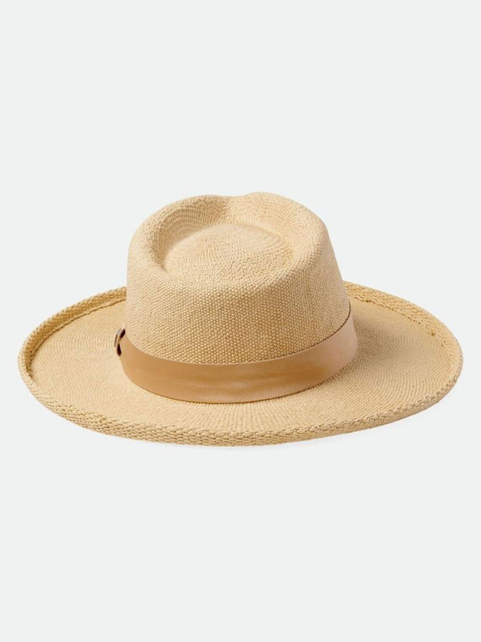 Brixton Victoria Women Straw Fedora Hat | NATURAL/OAT MILK