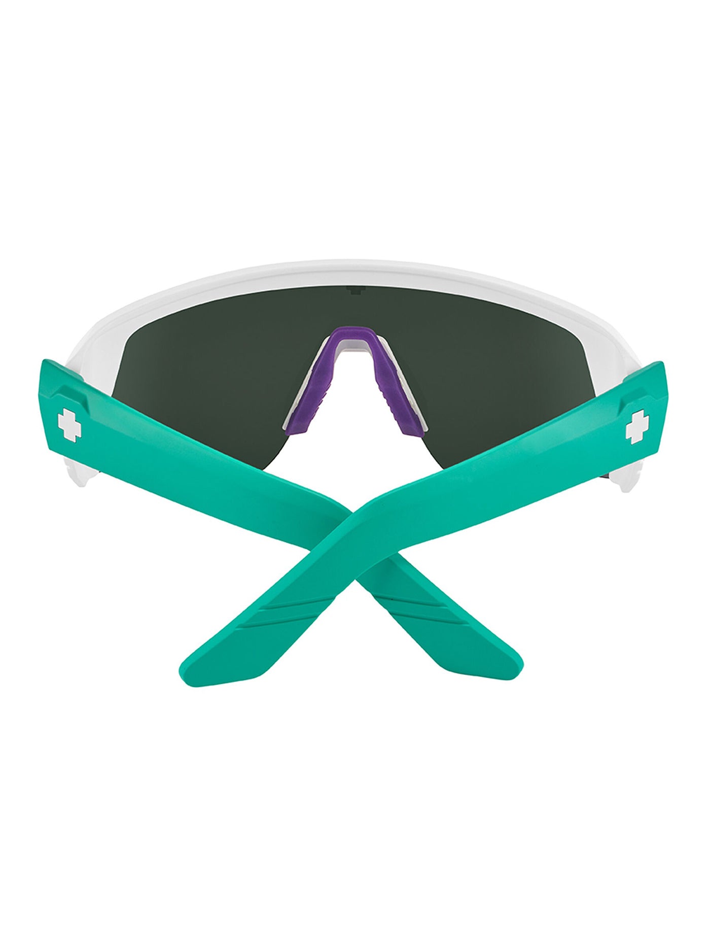 Spy Monolith Speed Matte White Teal/Green Purple Sunglasses