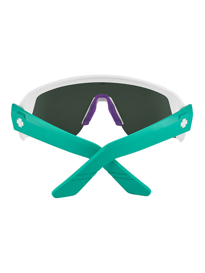 Spy Monolith Speed Matte White Teal/Green Purple Sunglasses | MT WHT TL/GRY GRN DK PRPL