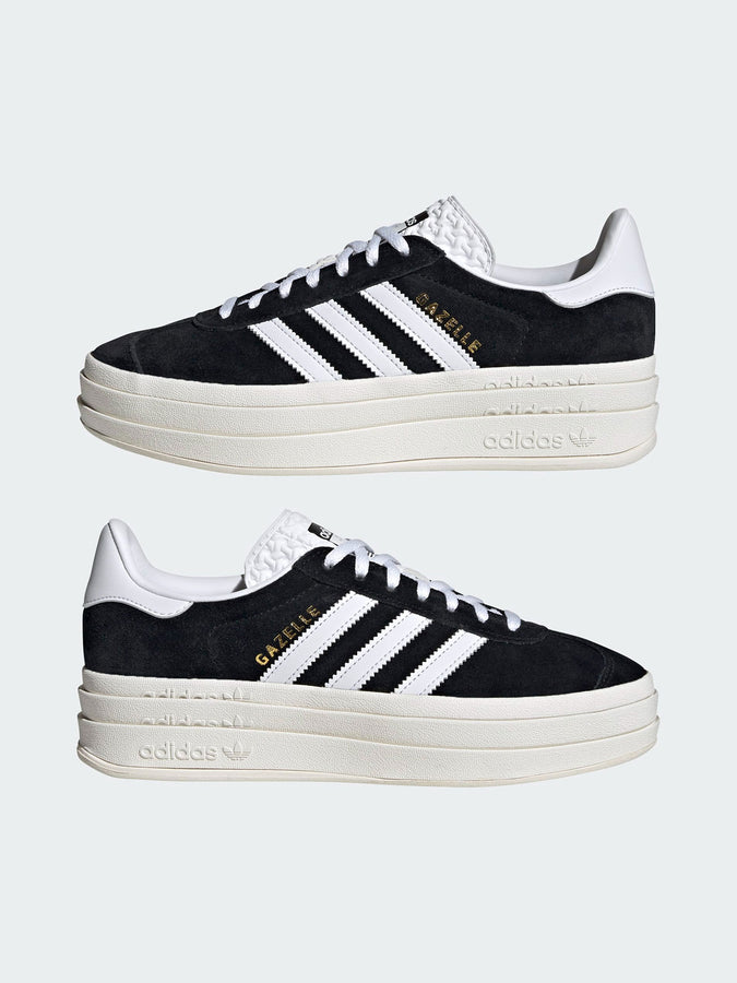 Adidas Gazelle Bold Core Black/White/Core White Shoes Fall 2025 | CORE BLACK/WHITE/CORE WHITE