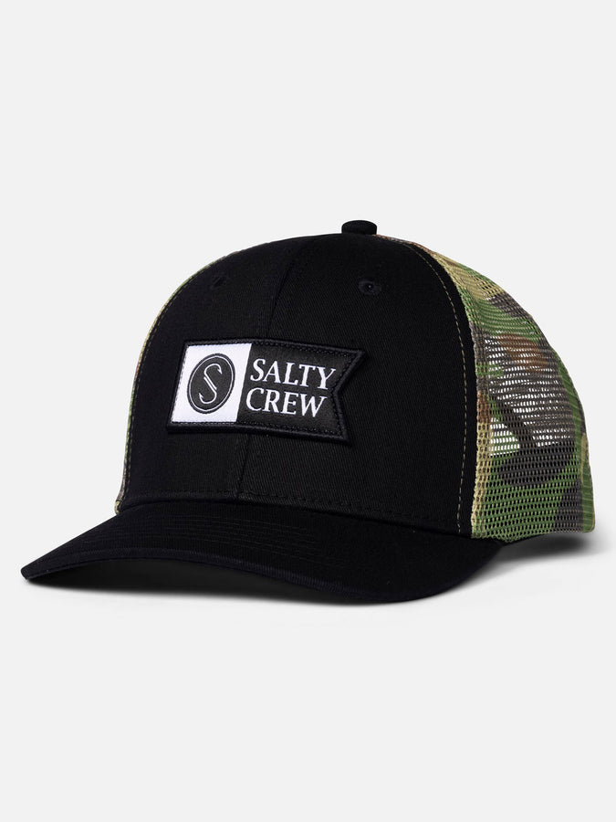 Salty Crew Pinnacle Retro Trucker Hat | BLACK CAMO